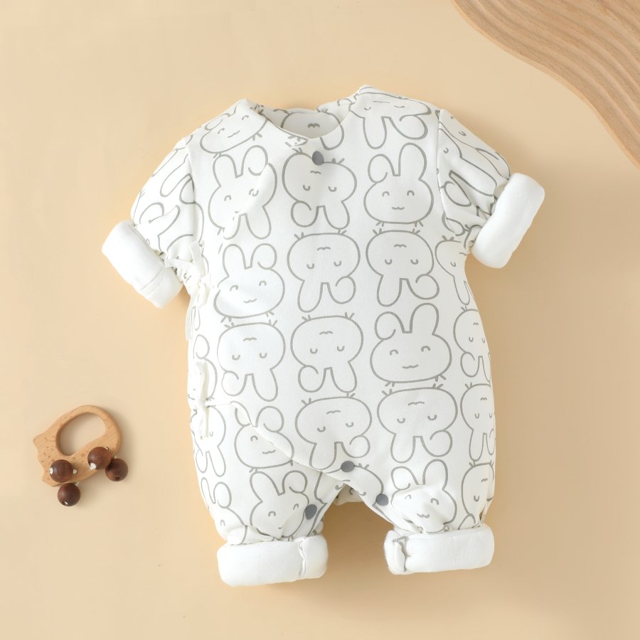 Autumn And Winter Baby Long Sleeve Romper Warm Clothes Baby Rompers Cotton Jumpsuit 0-2 Years Old Baby Romper