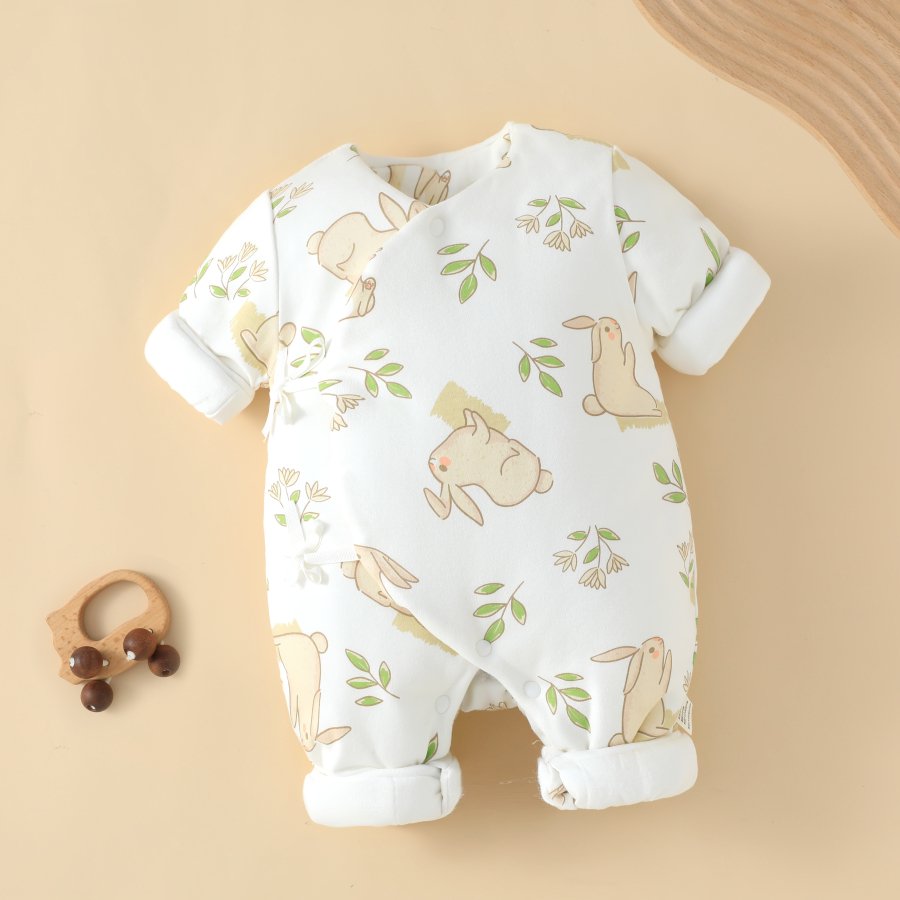 Autumn And Winter Baby Long Sleeve Romper Warm Clothes Baby Rompers Cotton Jumpsuit 0-2 Years Old Baby Romper