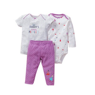Autumn Toddler Clothes Baby Rompers Set Floral 3pcs Clothing Sets