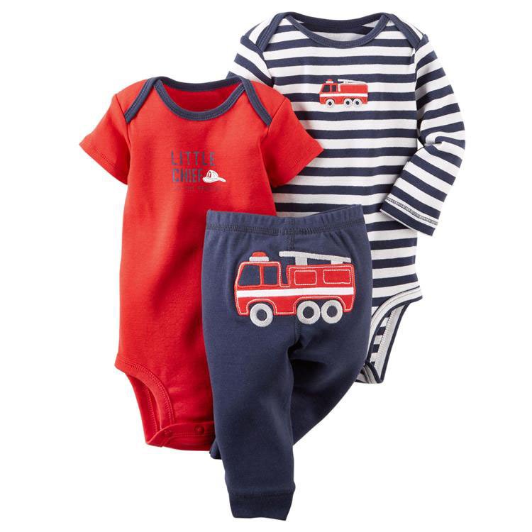 Autumn Toddler Clothes Baby Rompers Set Floral 3pcs Clothing Sets