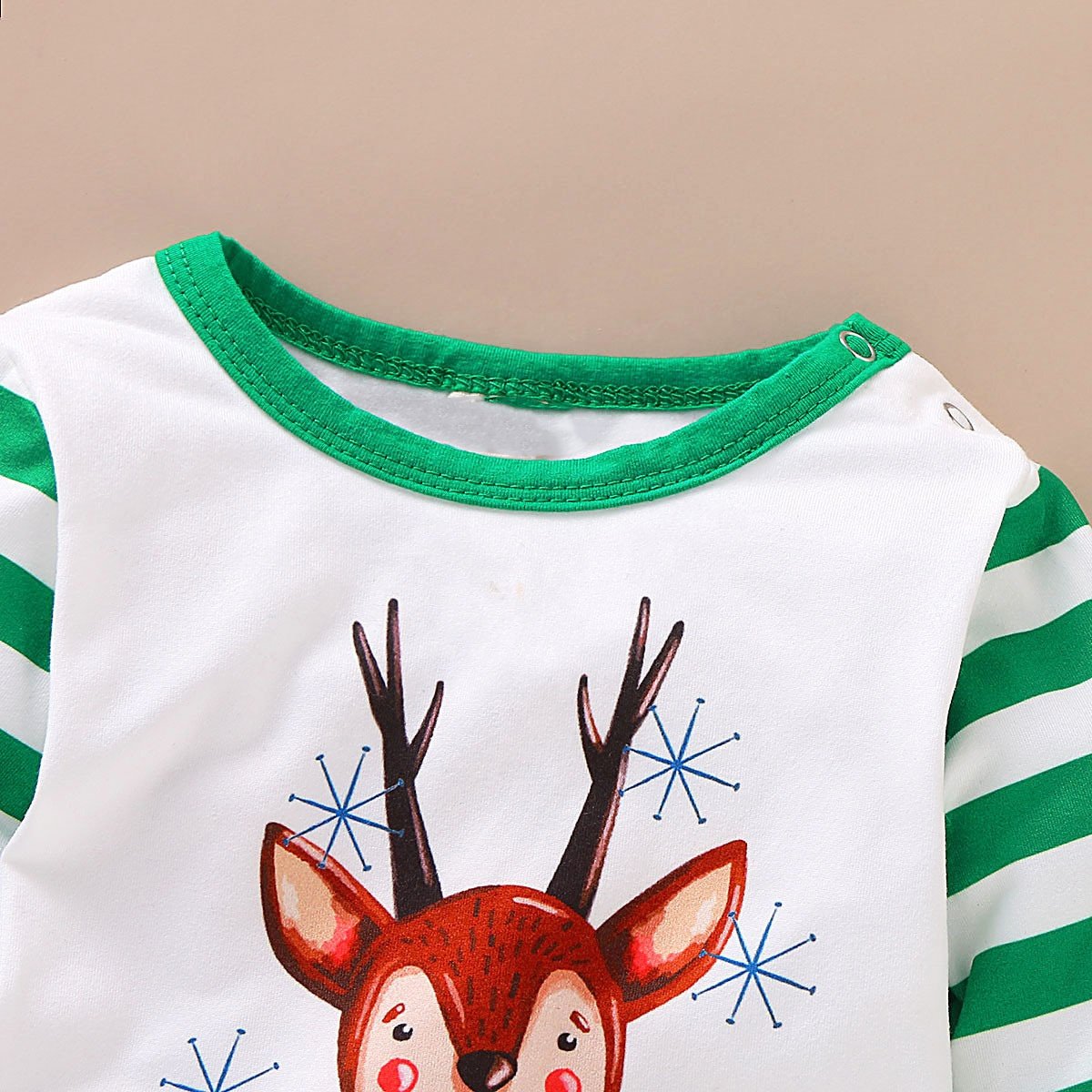Christmas Santa baby new jumpsuit long sleeve toddler cartoon elk printed clothes newborn green plaid rompers