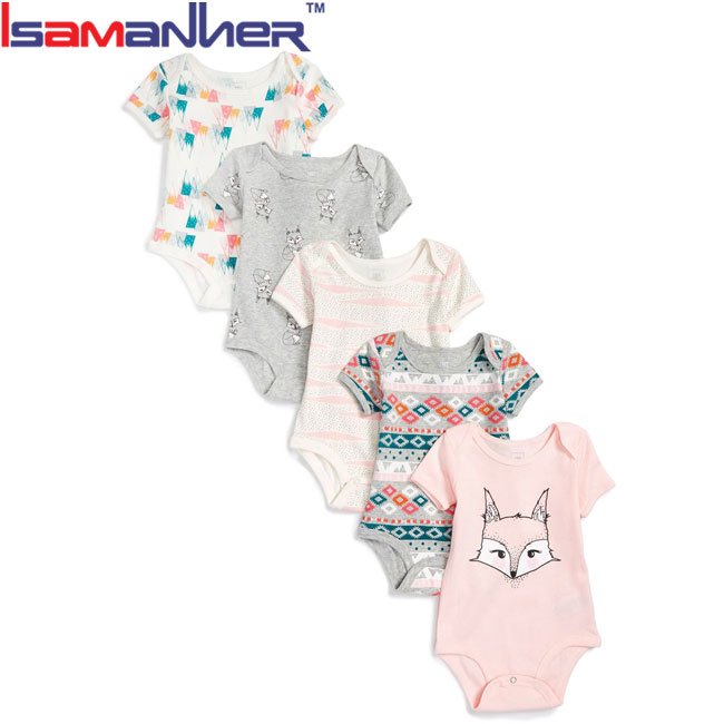 OEM custom turkish 100% cotton baby clothes wholesale newborn onesie summer short sleeve baby romper