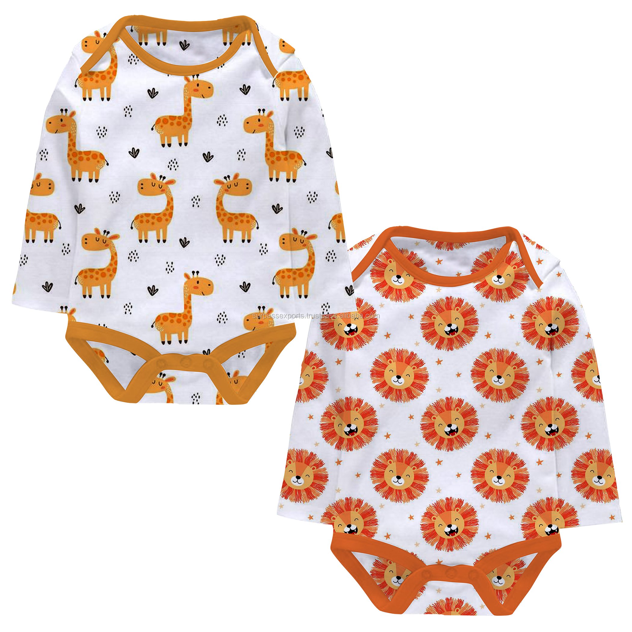 Hot Selling Best Quality Unique Printed Colors for Kids Apparels in Baby Rompers at Wholesale Price for Export
