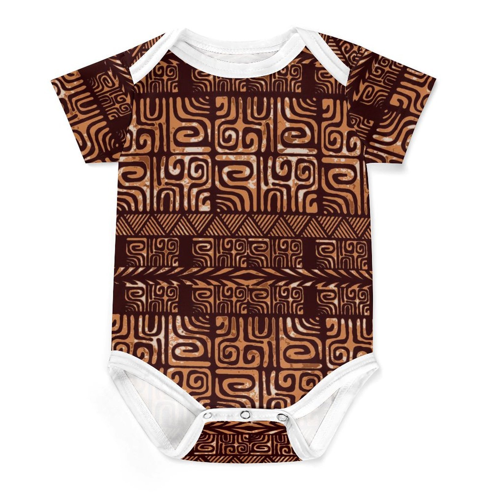 Pacific Island Soft Newborn Toddler Boys Girls Clothes Tapa Short Sleeve T-Shirt Baby Romper Polynesian Tribal Baby Jumpsuit