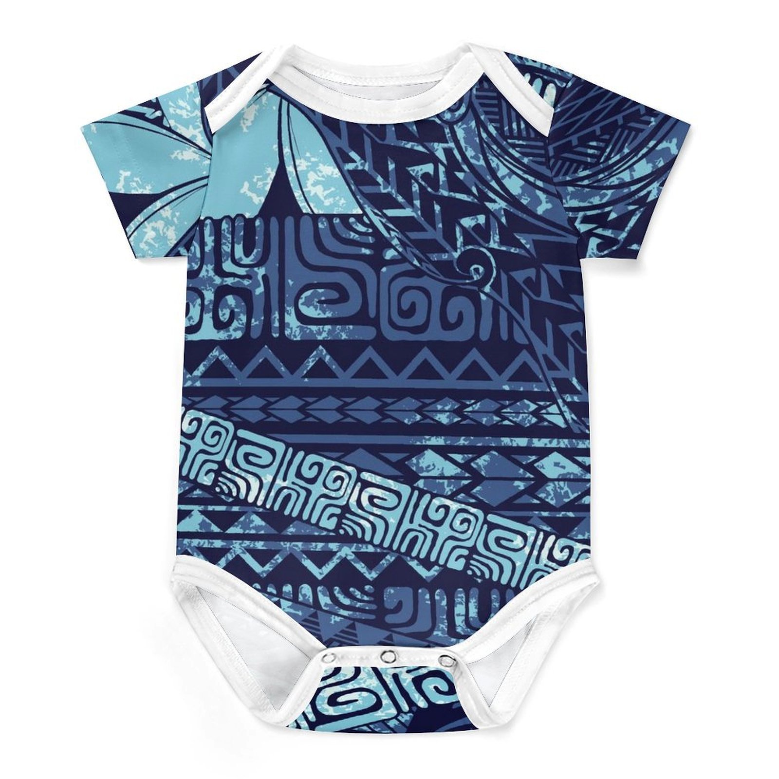 Pacific Island Soft Newborn Toddler Boys Girls Clothes Tapa Short Sleeve T-Shirt Baby Romper Polynesian Tribal Baby Jumpsuit