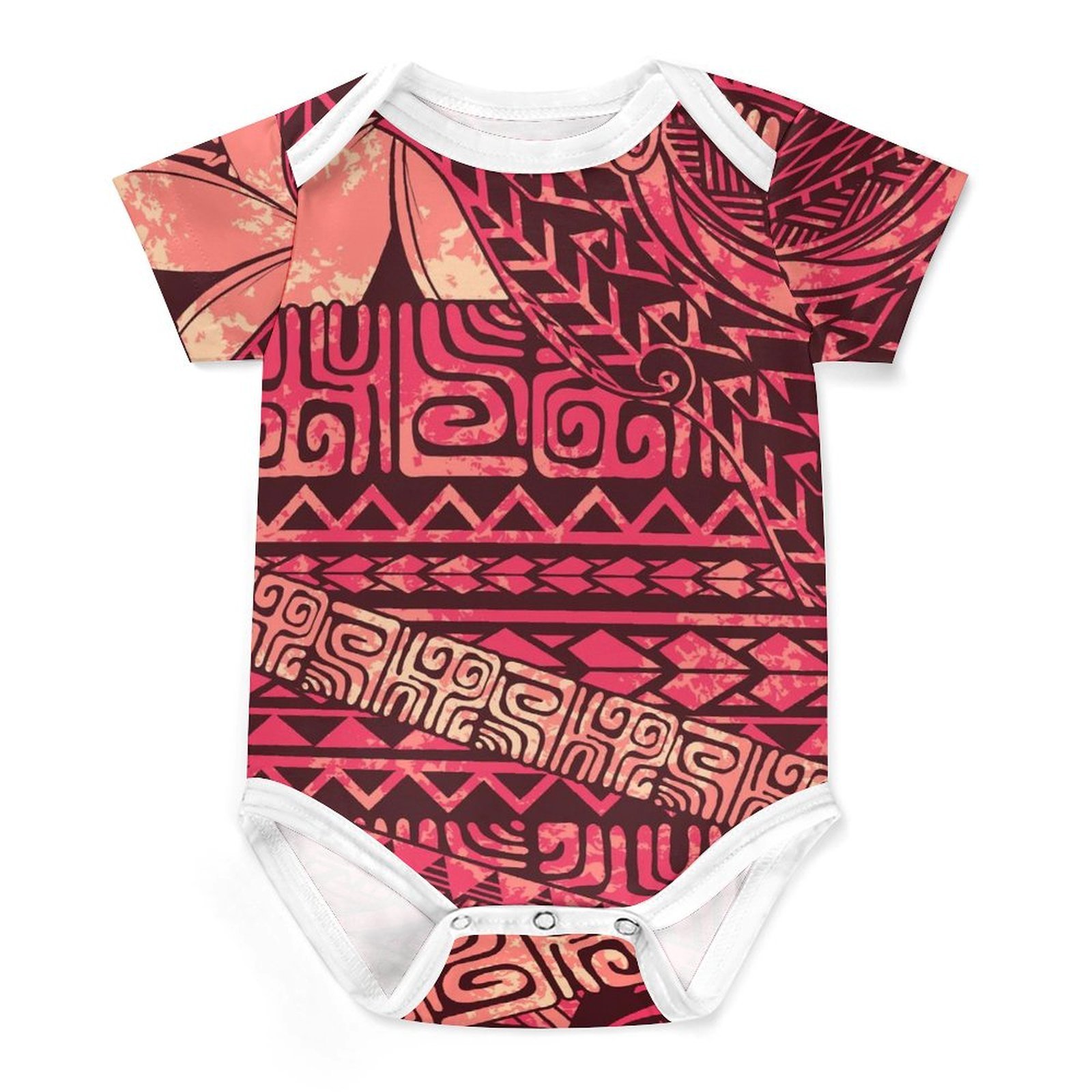 Pacific Island Soft Newborn Toddler Boys Girls Clothes Tapa Short Sleeve T-Shirt Baby Romper Polynesian Tribal Baby Jumpsuit