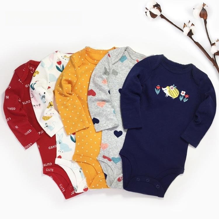 YKT19 High quality baby cotton Rompers cute baby crawling pants soft and comfortable cartoon printed jumpsuit