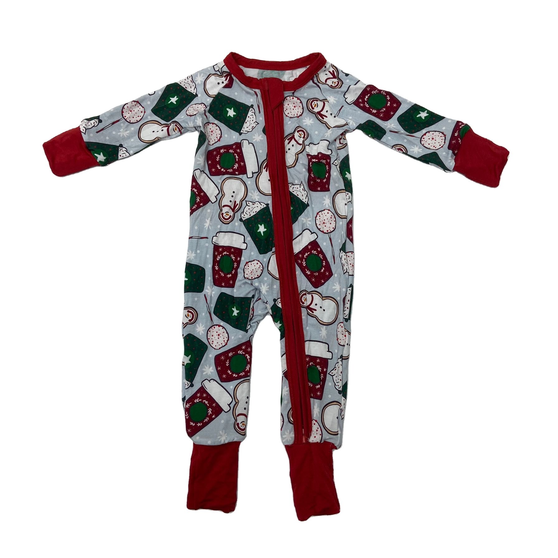 Qingli Oem Hot Selling Customized Floral Printed Bamboo Baby Girl Zipper Toddler Baby Romper