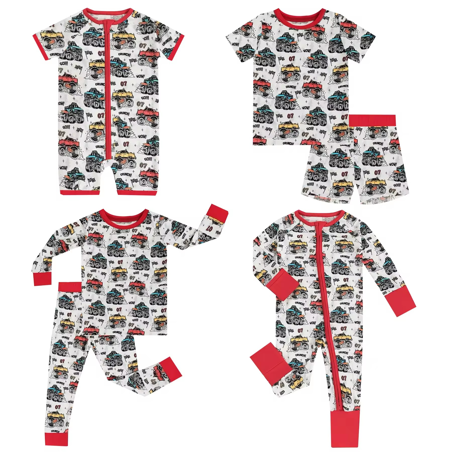 Wholesale casual style custom animal printed kids baby bamboo romper short sleeve
