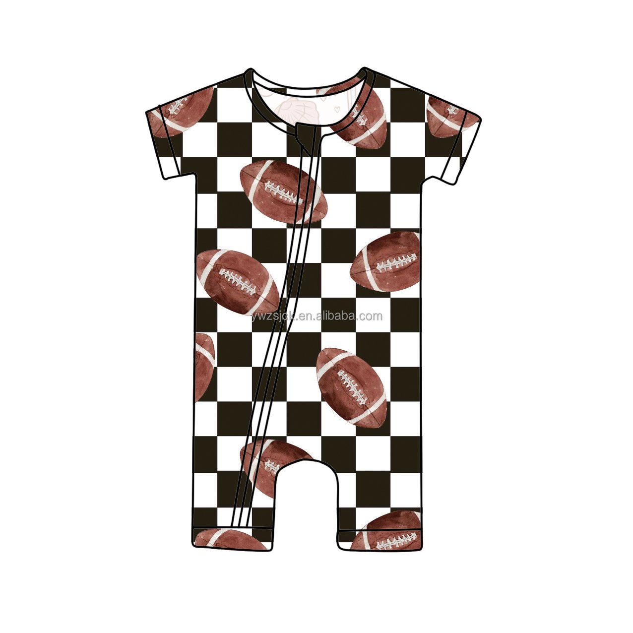 Custom Print 95% Bamboo Viscose 5% Spandex Short Sleeve Baby Shorties Christmas Print Girl Baby Romper