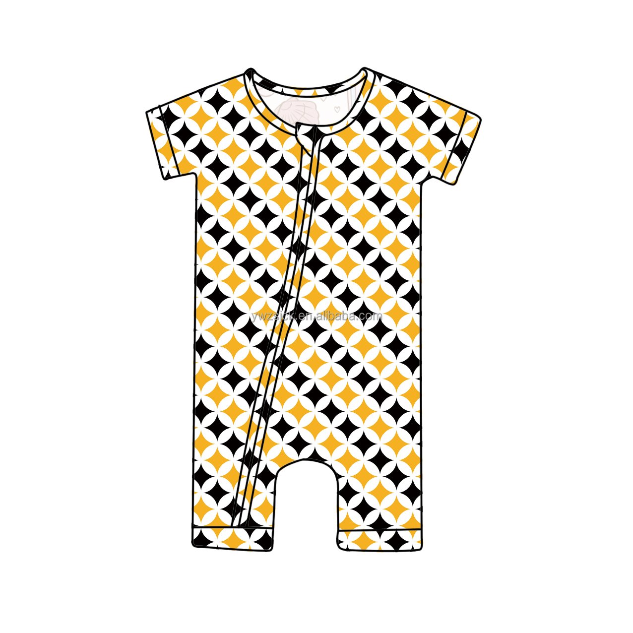 Custom Print 95% Bamboo Viscose 5% Spandex Short Sleeve Baby Shorties Christmas Print Girl Baby Romper