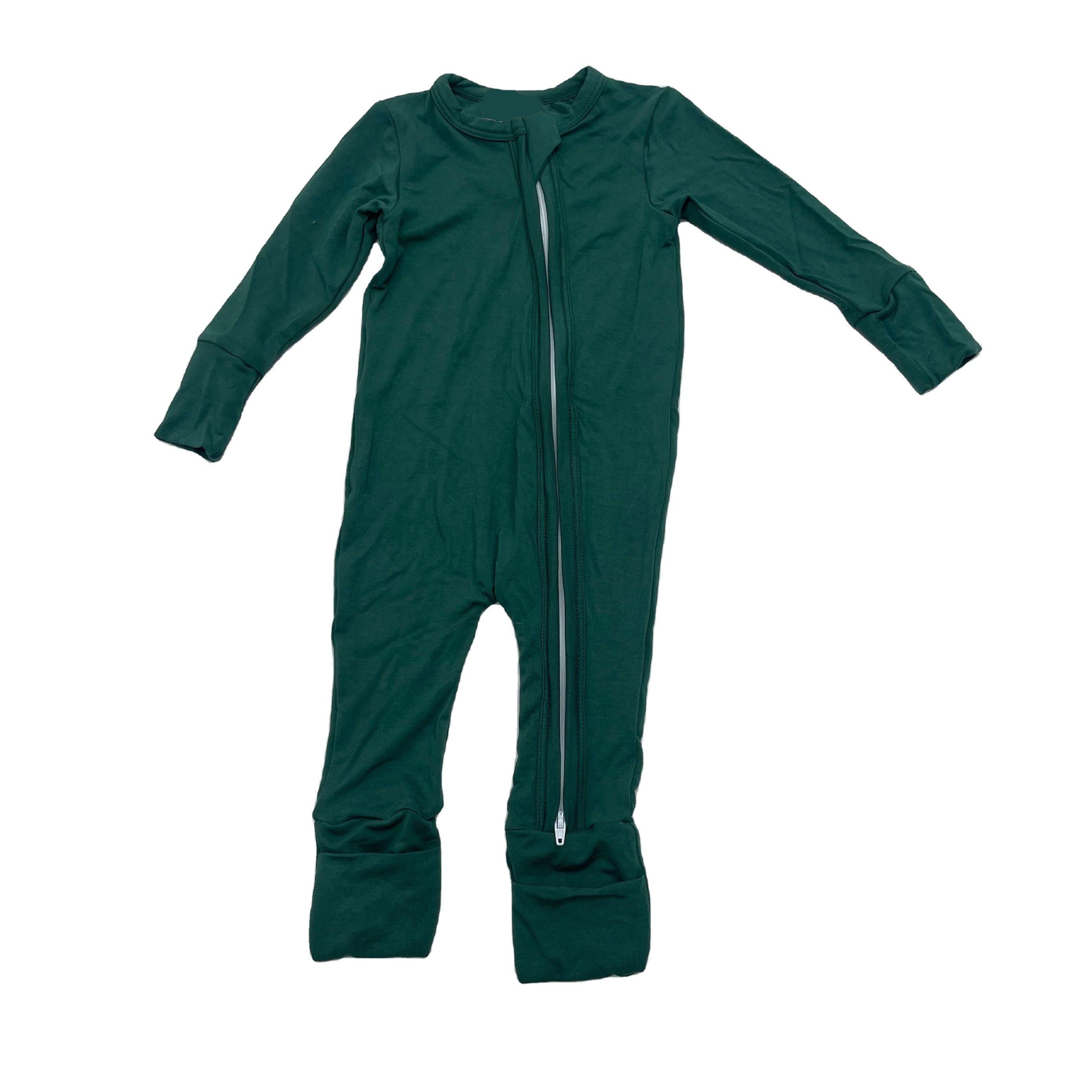Qingli OEM Best Quality Bamboo Newborn Baby Romper Zippy Custom 65 Solid Color Blank Baby Winter Pajamas