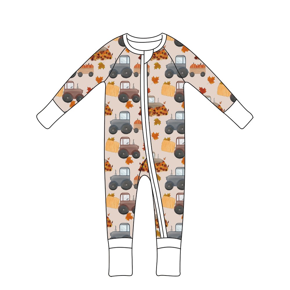 Qingli OEM Low Moq Bamboo Football Print Soft Breathable Baby Clothes Zipper Baby Rompers