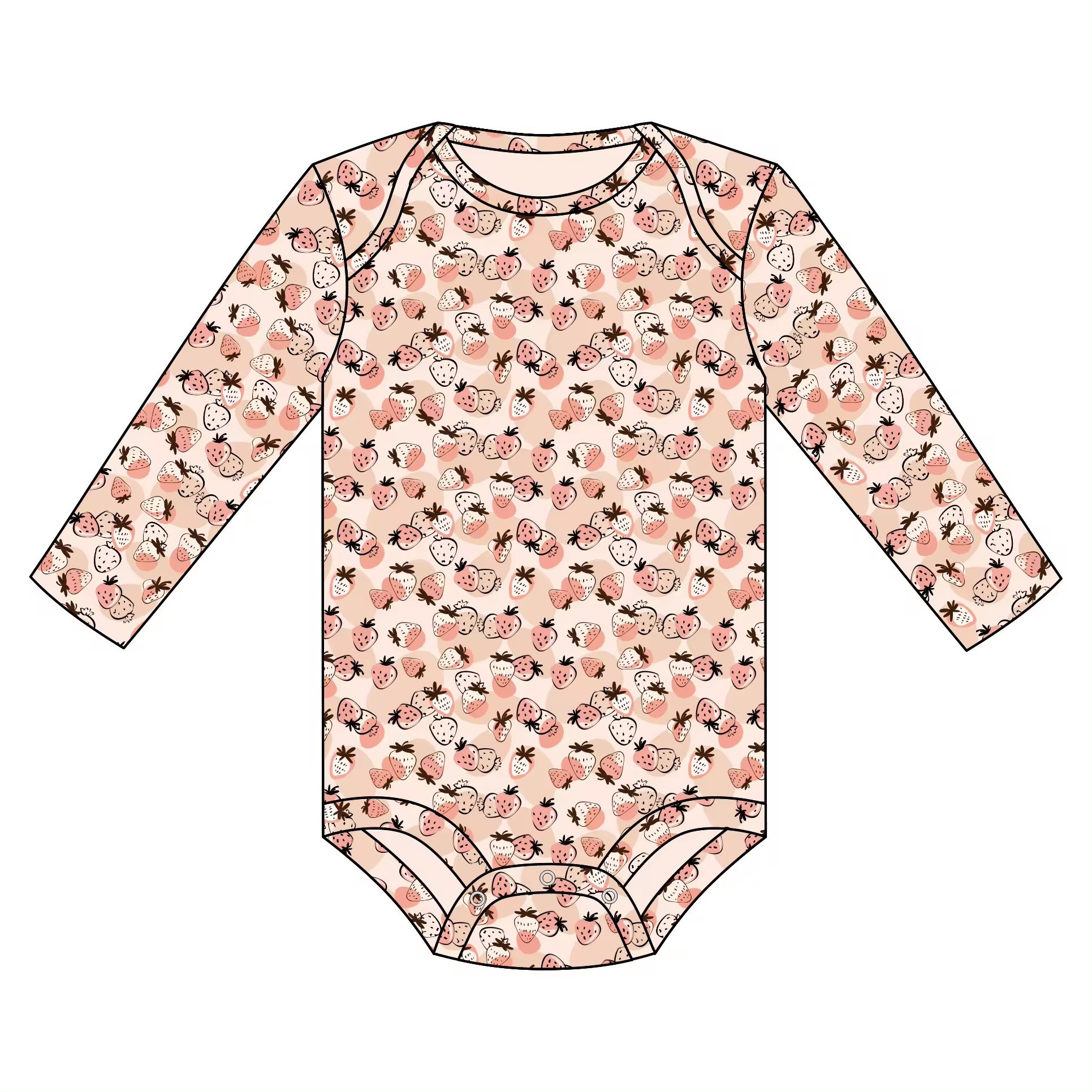 Custom Long Sleeve Bamboo Viscose Zipper Rompers Jumpsuits Newborn Baby Girls Spring Cotton Infant Clothing Snap Button Closure