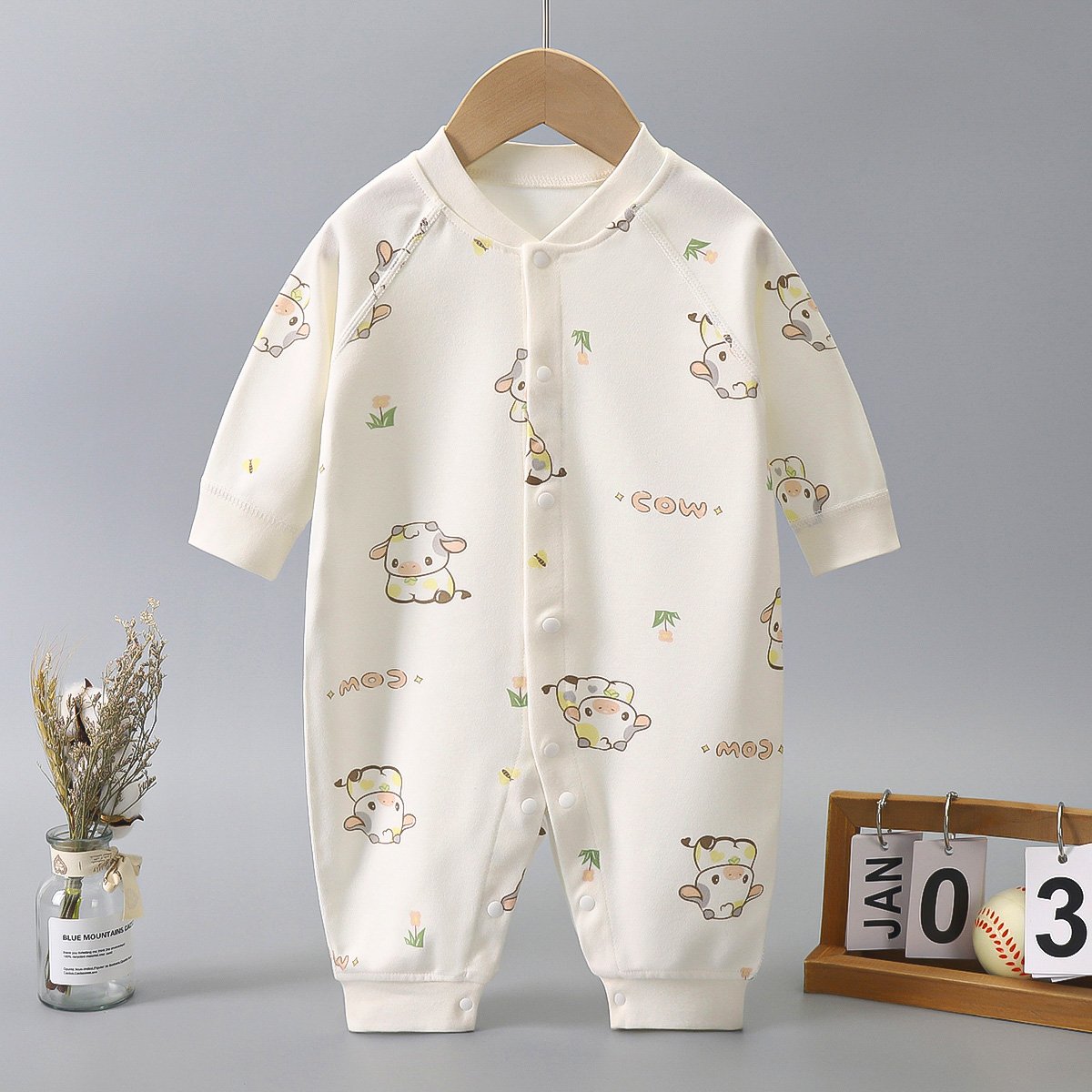 Baby Boys Clothes New Born Baby Rompers Onesie 100% Cotton Blank Baby Wholesales Solid Color Full Cartoon Woven Unisex Support