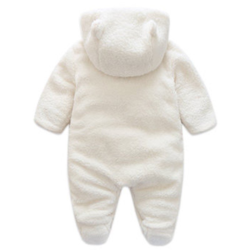 custom Wholesale High Quality 100% polyester sherpa fleece cute winter new born toddler baby boy girl unisex sromper