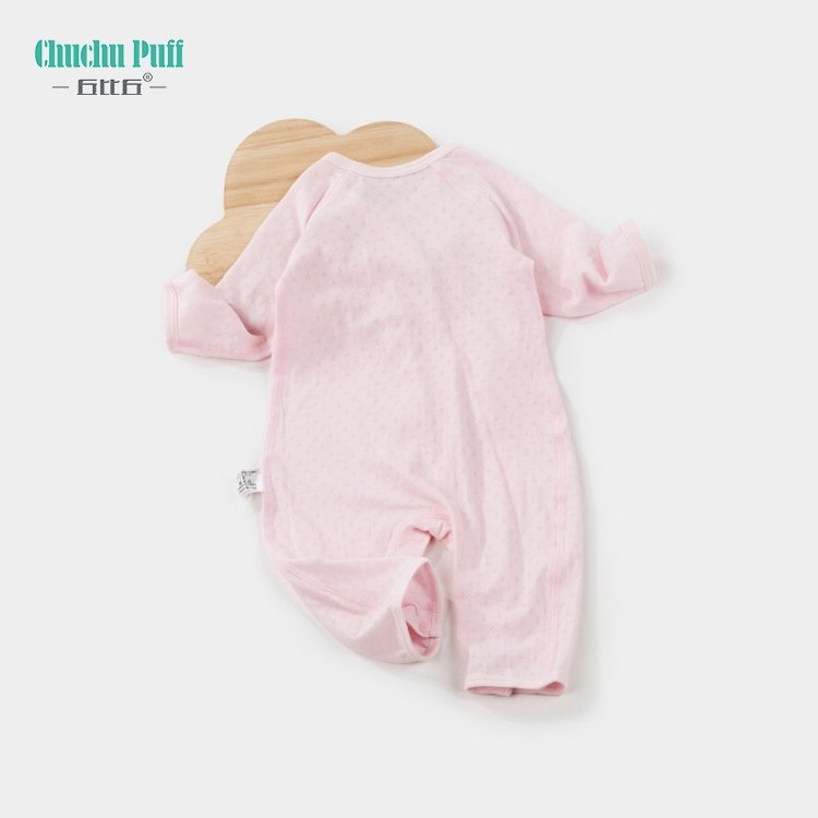 100% Cotton Jacquard Breathable Ropa De Bebe Babi Baby Rompers With Rope