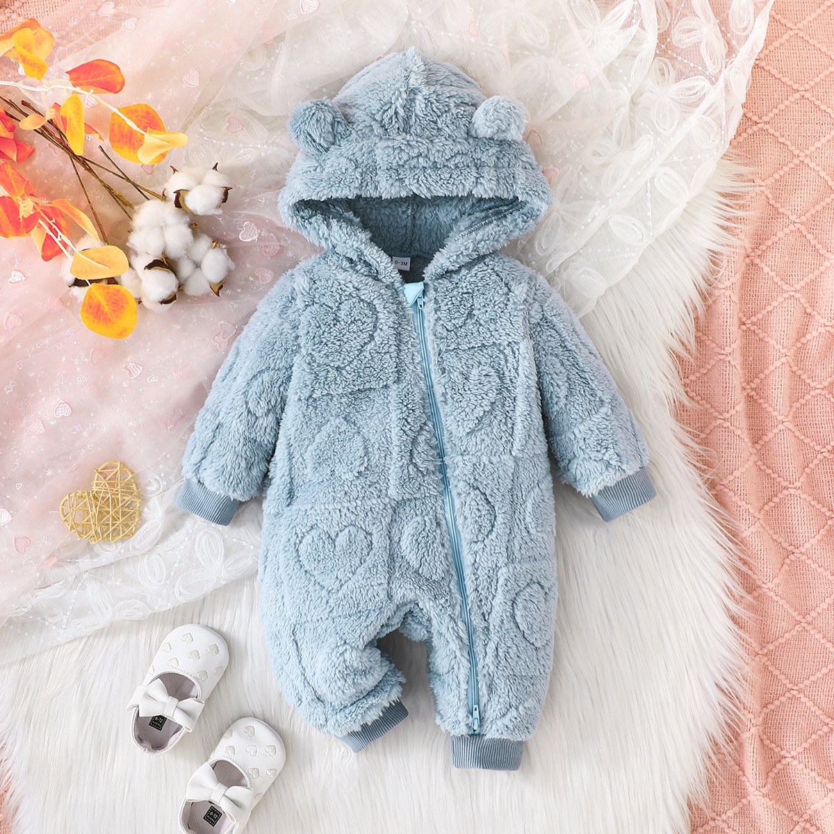 2024 Newborn Baby Rompers Winter Long Sleeve Baby Clothes Soft Warm Baby Jumpsuits 0 -18 Months