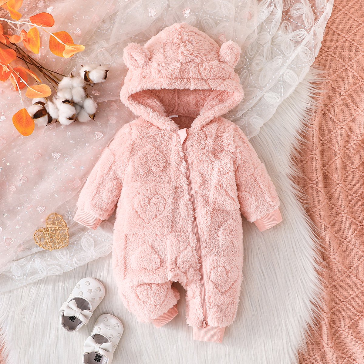 2024 Newborn Baby Rompers Winter Long Sleeve Baby Clothes Soft Warm Baby Jumpsuits 0 -18 Months