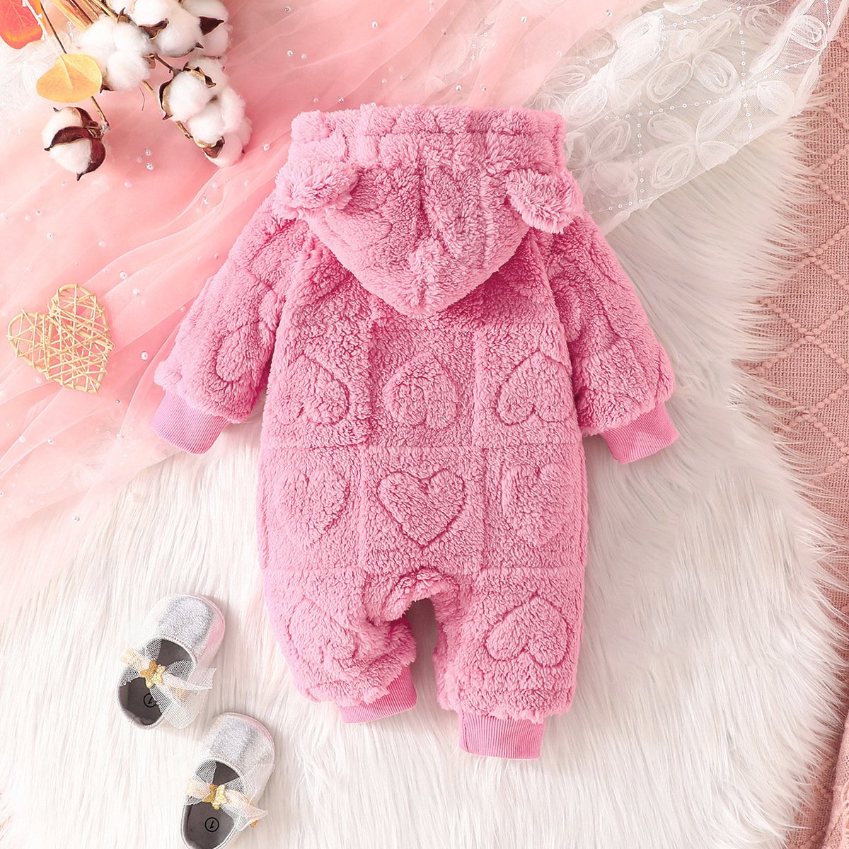 2024 Newborn Baby Rompers Winter Long Sleeve Baby Clothes Soft Warm Baby Jumpsuits 0 -18 Months