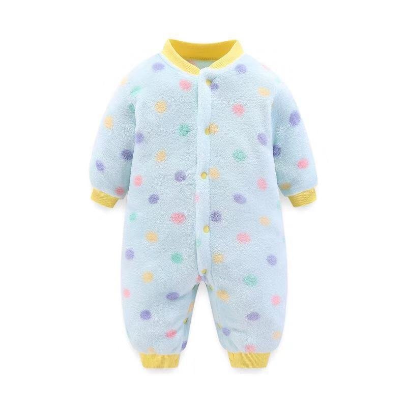 Newborn Baby Rompers Flannel Fabric Baby Romper Jumpsuit Long Sleeve Autumn Winter Roupa De Bebes Babyrompers Infant Clothing