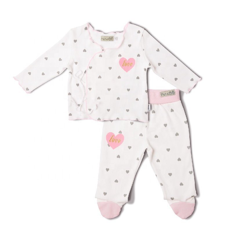 Petelulu newborn baby romper 100% organic cotton long sleeve wholesale baby clothes with Chinese manufacturer