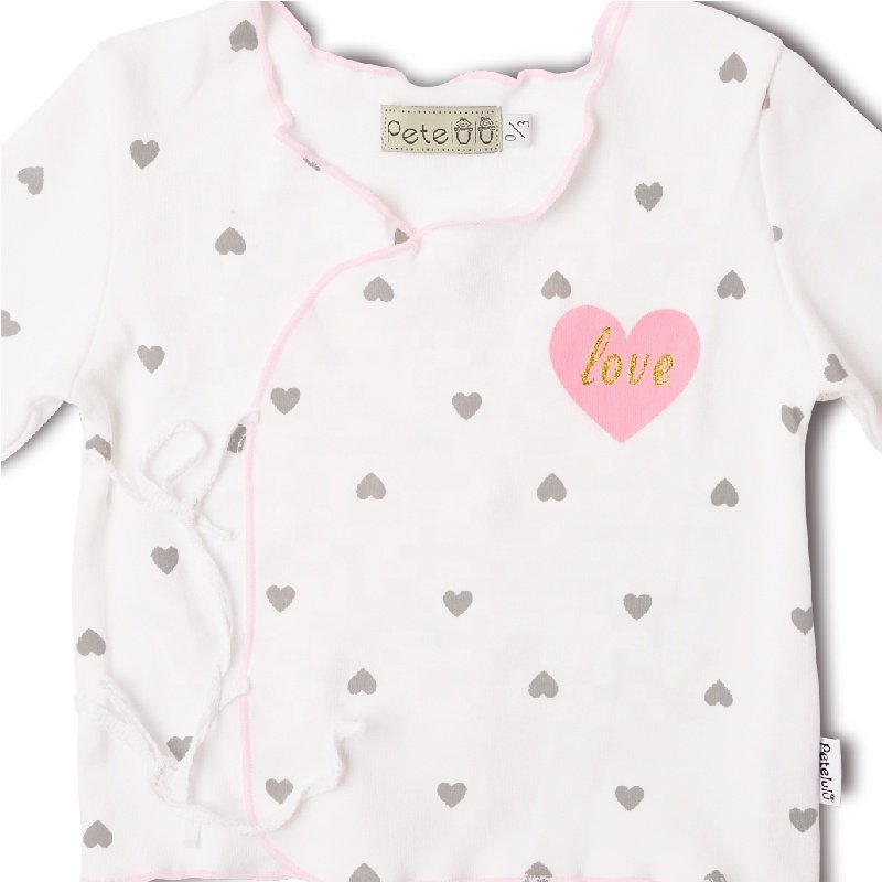 Petelulu newborn baby romper 100% organic cotton long sleeve wholesale baby clothes with Chinese manufacturer
