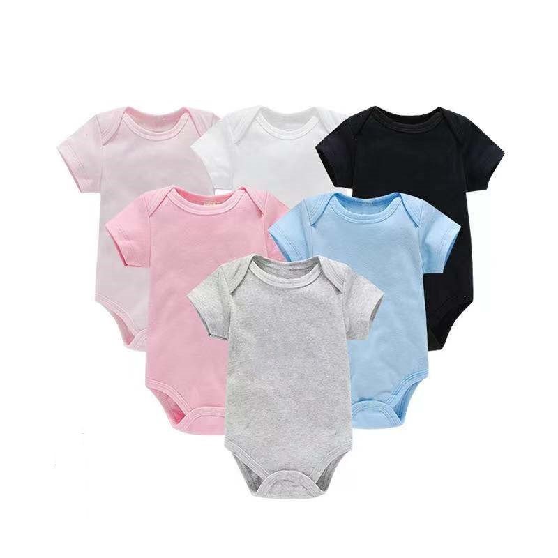 Wholesale Newborn Baby Girls Boys Cotton knitted Long Sleeve Jumpsuit with hat bib baby Clothes Romper set