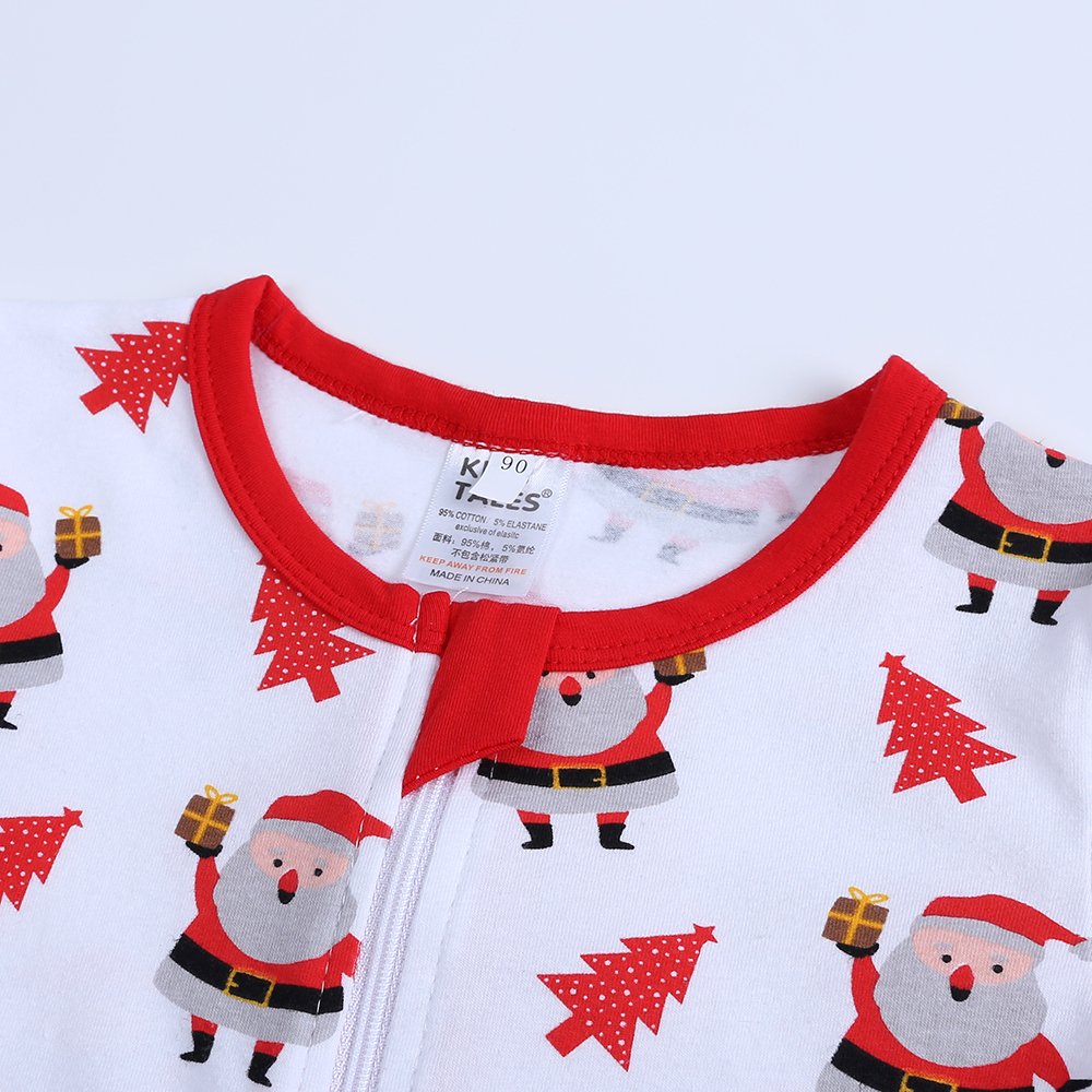 Wholesale newborn baby clothes long sleeve infant overalls christmas print baby pajamas