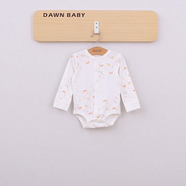 ChuchuPuff Factory New arrival Hotsell squirrel printed ropa de bebe 100% cotton knitted baby rompers with snaps baby