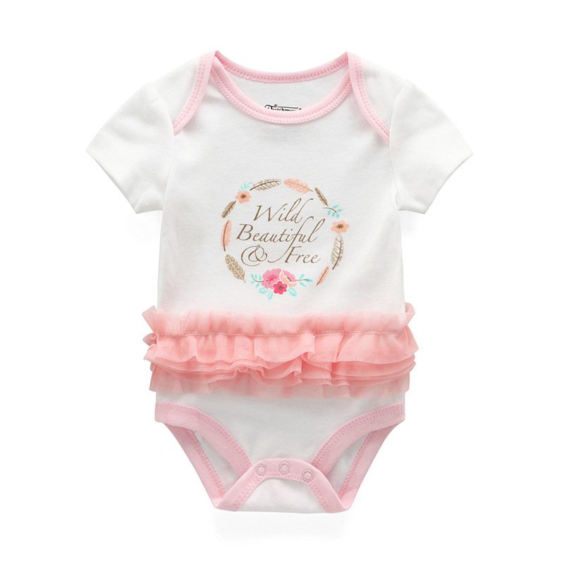 3pcs New Born Baby Gift Set Fashion Design 0-12 Months girl Clothing Summer Cotton Bodysuits Vest Jumpsuits