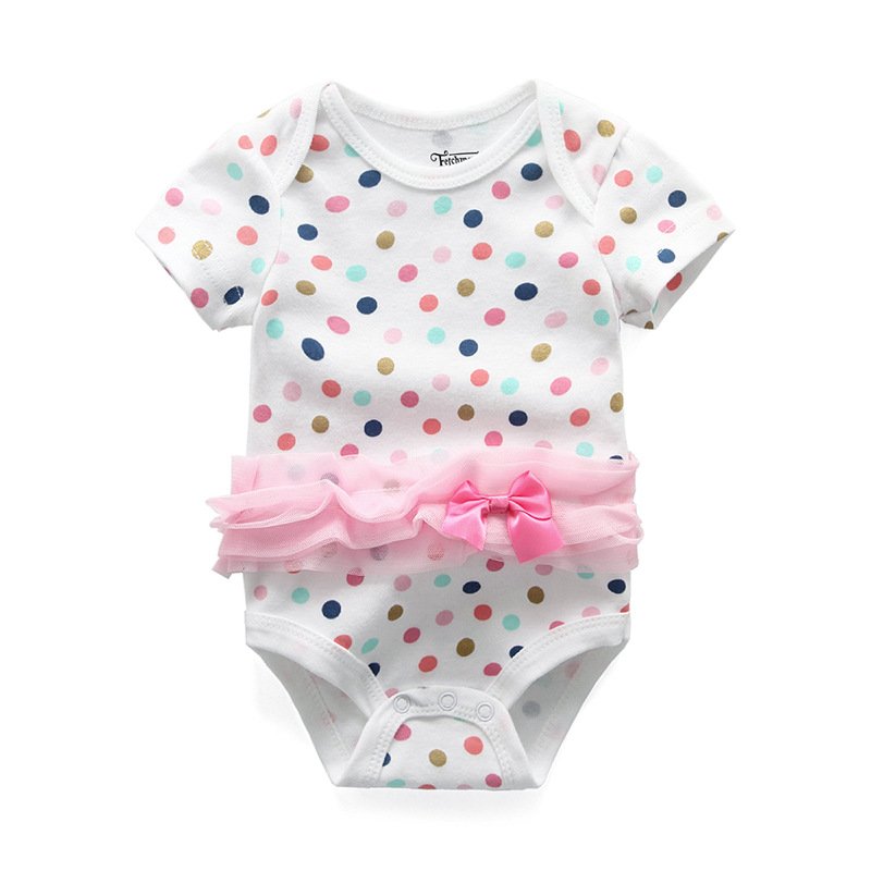3pcs New Born Baby Gift Set Fashion Design 0-12 Months girl Clothing Summer Cotton Bodysuits Vest Jumpsuits