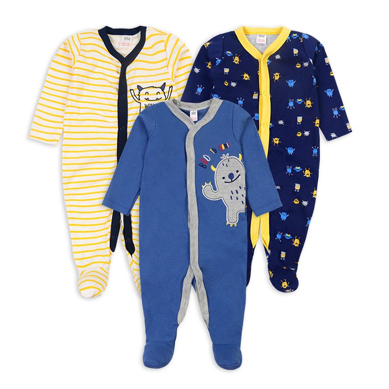 custom ropa para bebes newborn gift set baby onesie wholesale spring long sleeve applique design cute cartoon baby rompers girl