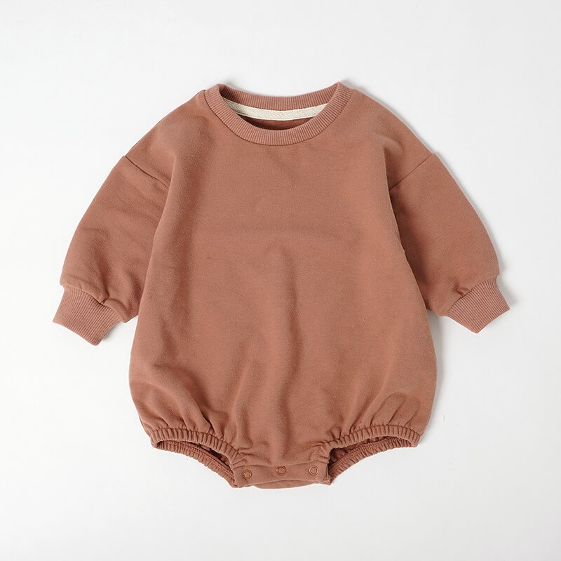 CPC Certificate Organic Cotton Oversized Baby Bubble Romper Baby Short Romper