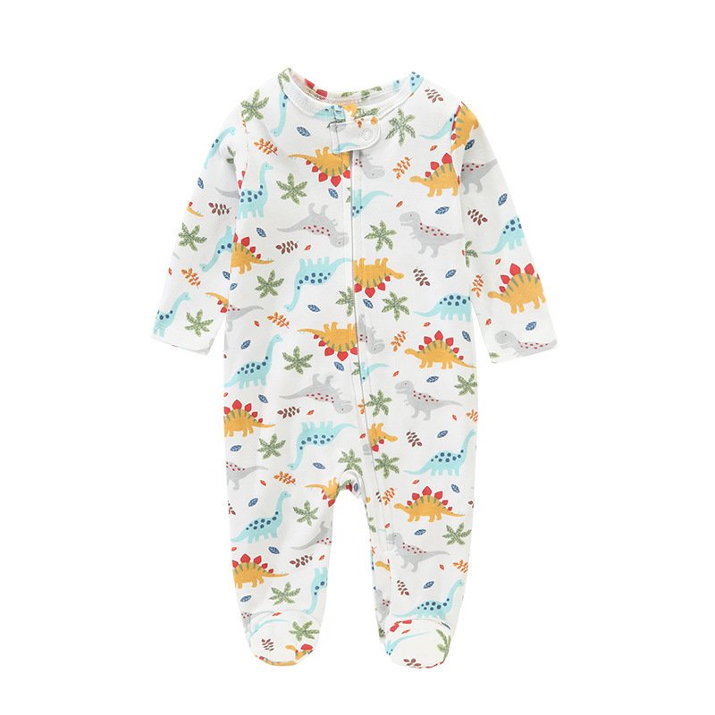 Wholesale Hot Sales Custom Print Bamboo Clothes Kids Clothing new Infant Pajamas Soft Breathable Zipper Ruffle Baby Rompers
