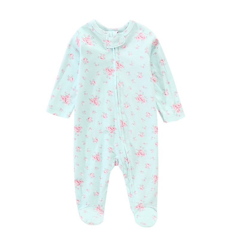 Wholesale Hot Sales Custom Print Bamboo Clothes Kids Clothing new Infant Pajamas Soft Breathable Zipper Ruffle Baby Rompers