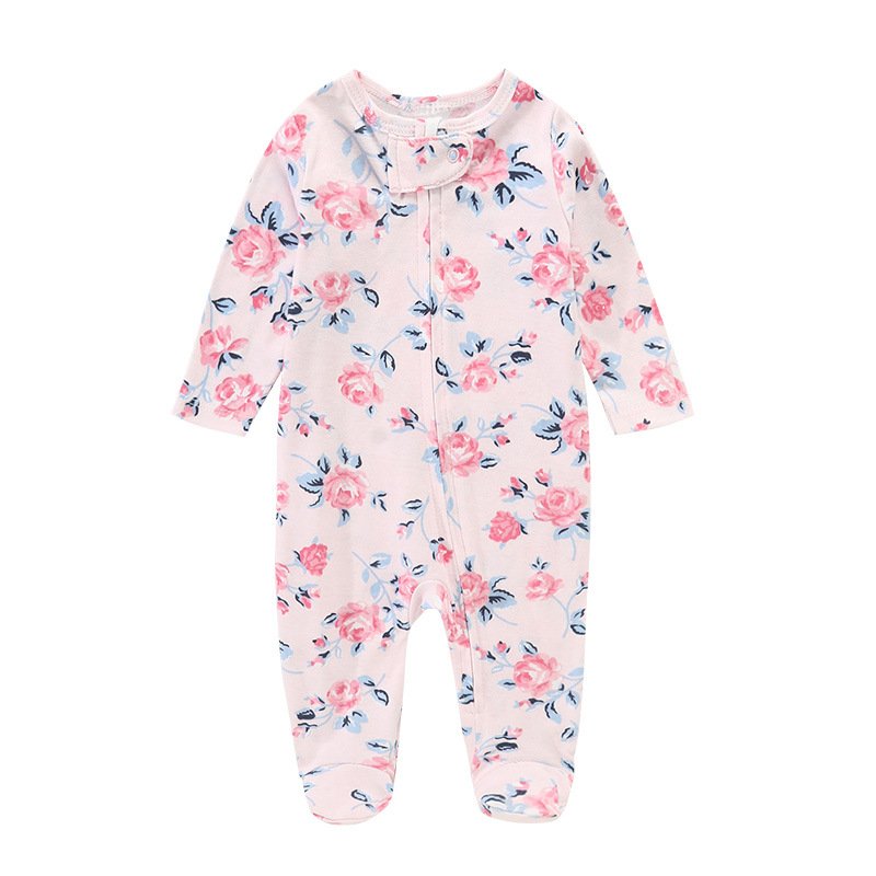 Wholesale Hot Sales Custom Print Bamboo Clothes Kids Clothing new Infant Pajamas Soft Breathable Zipper Ruffle Baby Rompers
