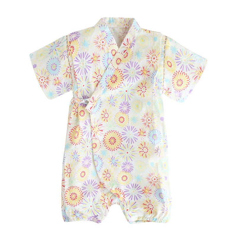 New design Japanese style short sleeve bodysuit baby summer rompers with ruffle kimono romper for outwear