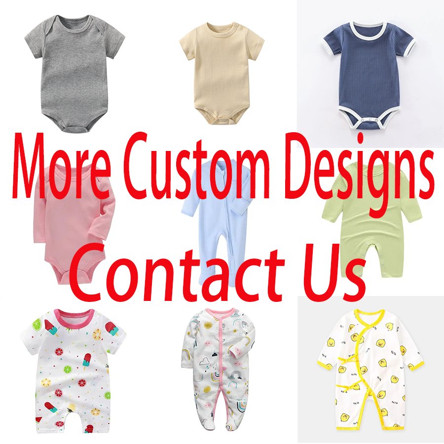 Customized Design Bamboo Romper Baby Infant Boy Girl Short Sleeve White Cotton Baby Clothes Baby Rompers for Girl
