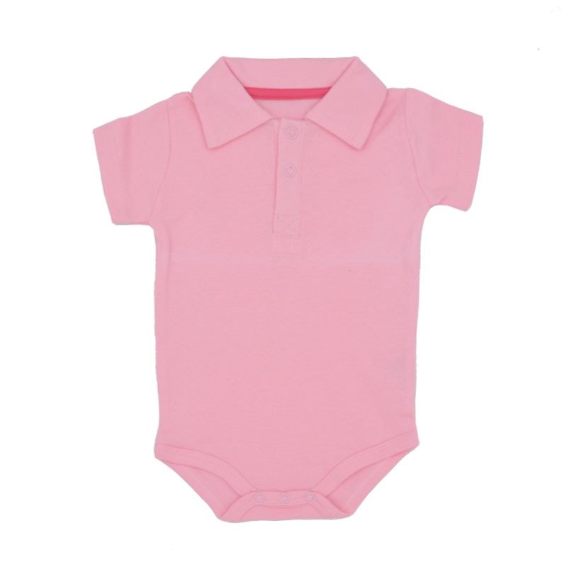 High Quality Summer Newborns Baby Short Sleeved Polo Rompers Wholesale Infant White Clothes Birthday Party Dress