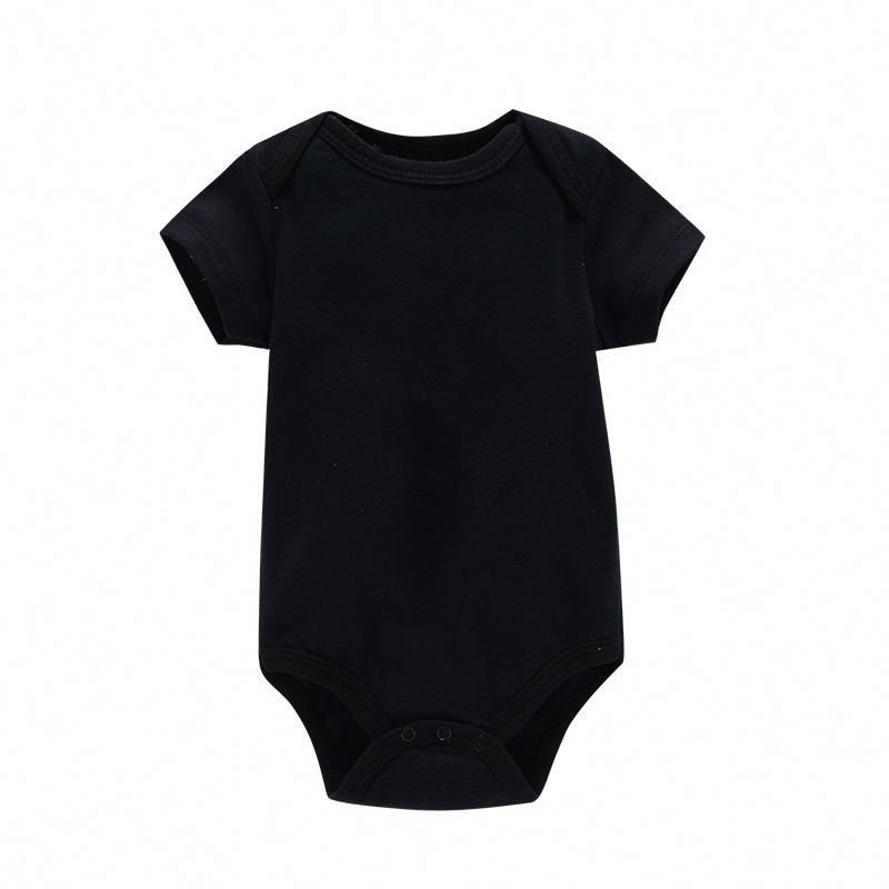 Clothing Short Sleeves Clothes 100% Cotton Plain For Printing Unisex Newborn Baby Rompers Oem Service Pk