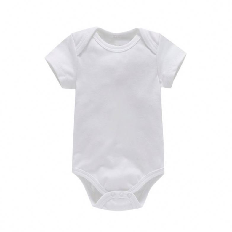 Clothing Short Sleeves Clothes 100% Cotton Plain For Printing Unisex Newborn Baby Rompers Oem Service Pk