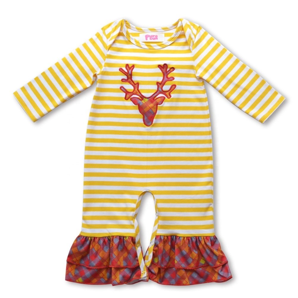 Drop Shipping Jumpsuit Newborn Clothes Long Sleeve Organic Bamboo christmas Kids Cotton Baby Romper