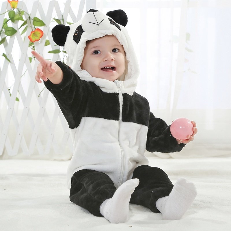 Long sleeve Baby Animal Rompers Flannel Kids Onesie Toddler Girls' Boys' Cartoon Costumes