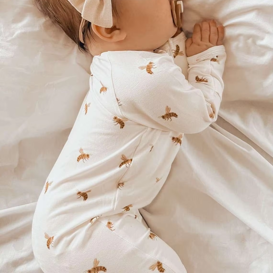 Custom Kids Two Zipper Viscose Baby Footie Pajamas Romper Zipsuit Outfit Newborn Long Sleeve Bamboo Baby Romper
