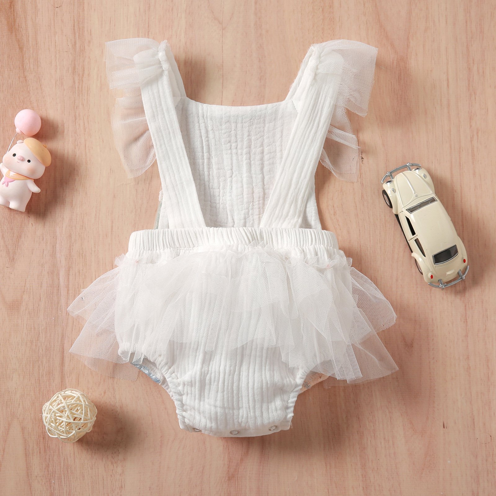 2022 summer new baby clothes high quality sleeveless Lace flower Baby romper Jumpsuit