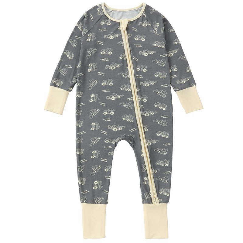 Custom printed Soft baby jumpsuit Pajamas Newborn Sleepers Onesies Bodysuit Printed wholesale Bamboo Pajamas Baby Rompers