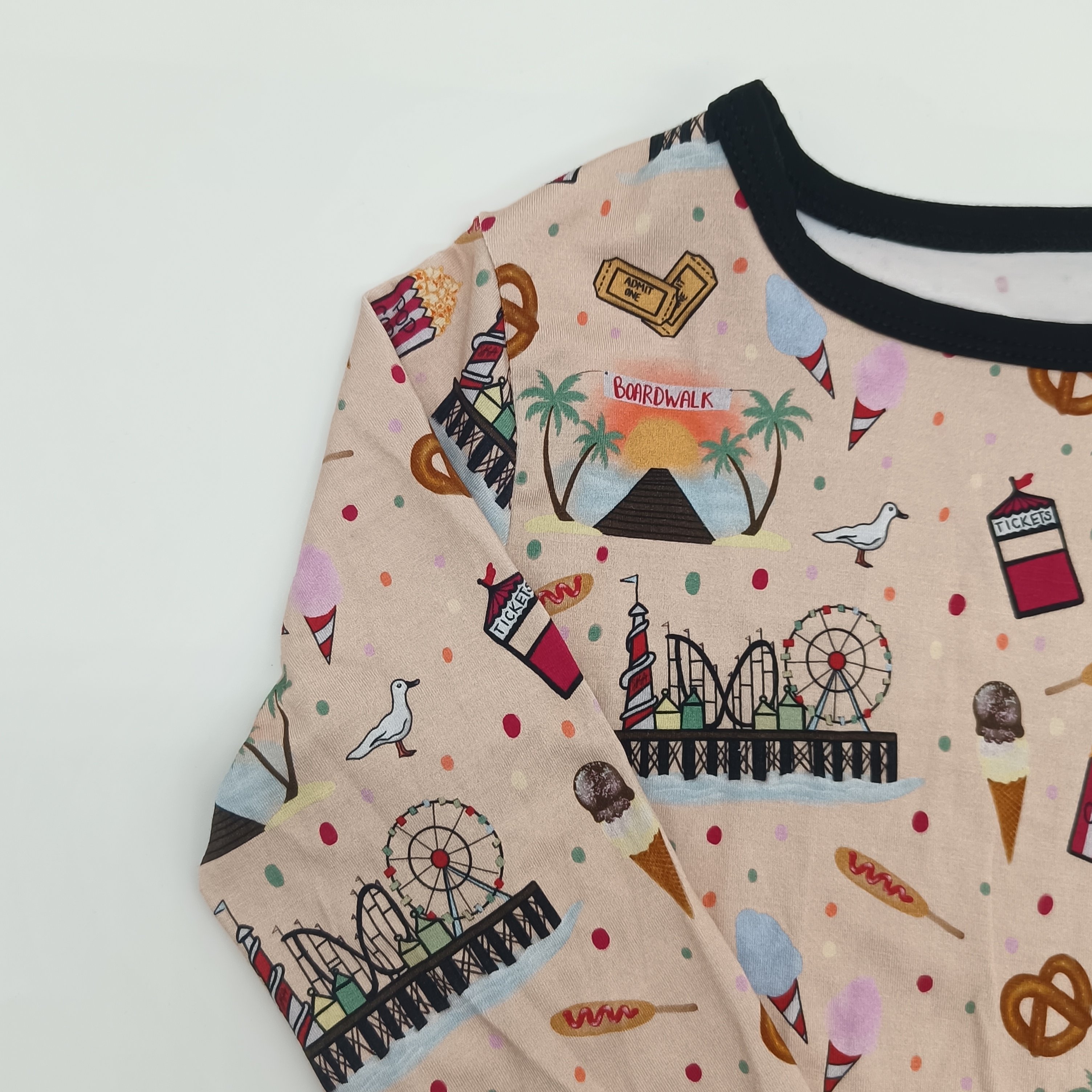 solid color 100% organic rib cotton long sleeve baby clothing