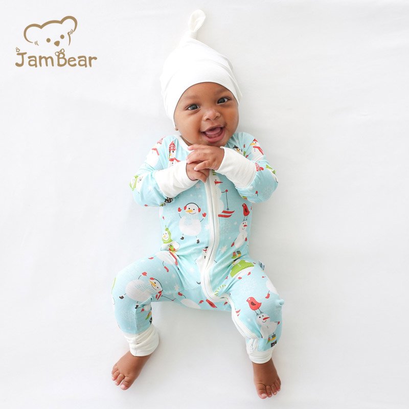 bamboo vicose baby sleep rompers Organic Bamboo baby Romper custom bamboo baby pajamas Jumpsuit toddler zip onesie