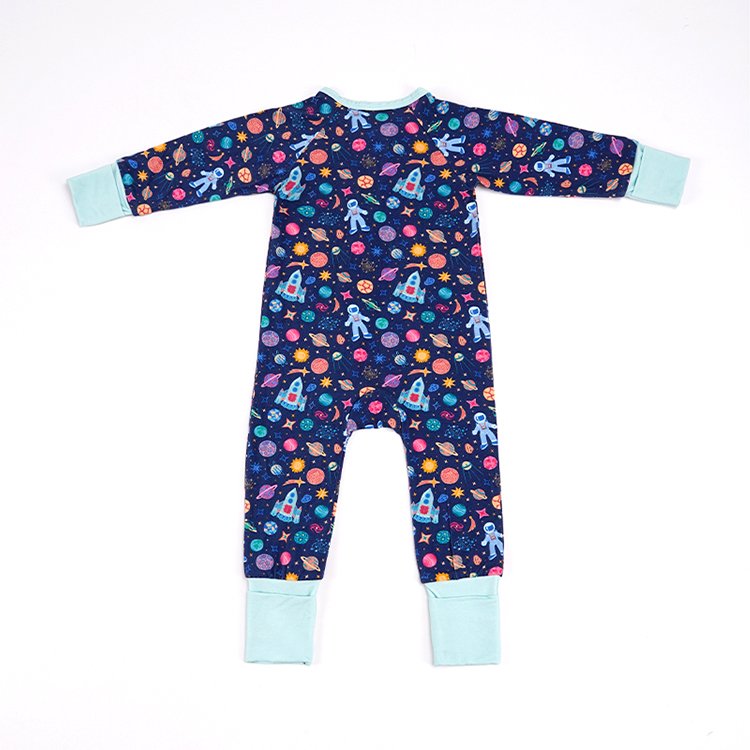 bamboo vicose baby sleep rompers Organic Bamboo baby Romper custom bamboo baby pajamas Jumpsuit toddler zip onesie